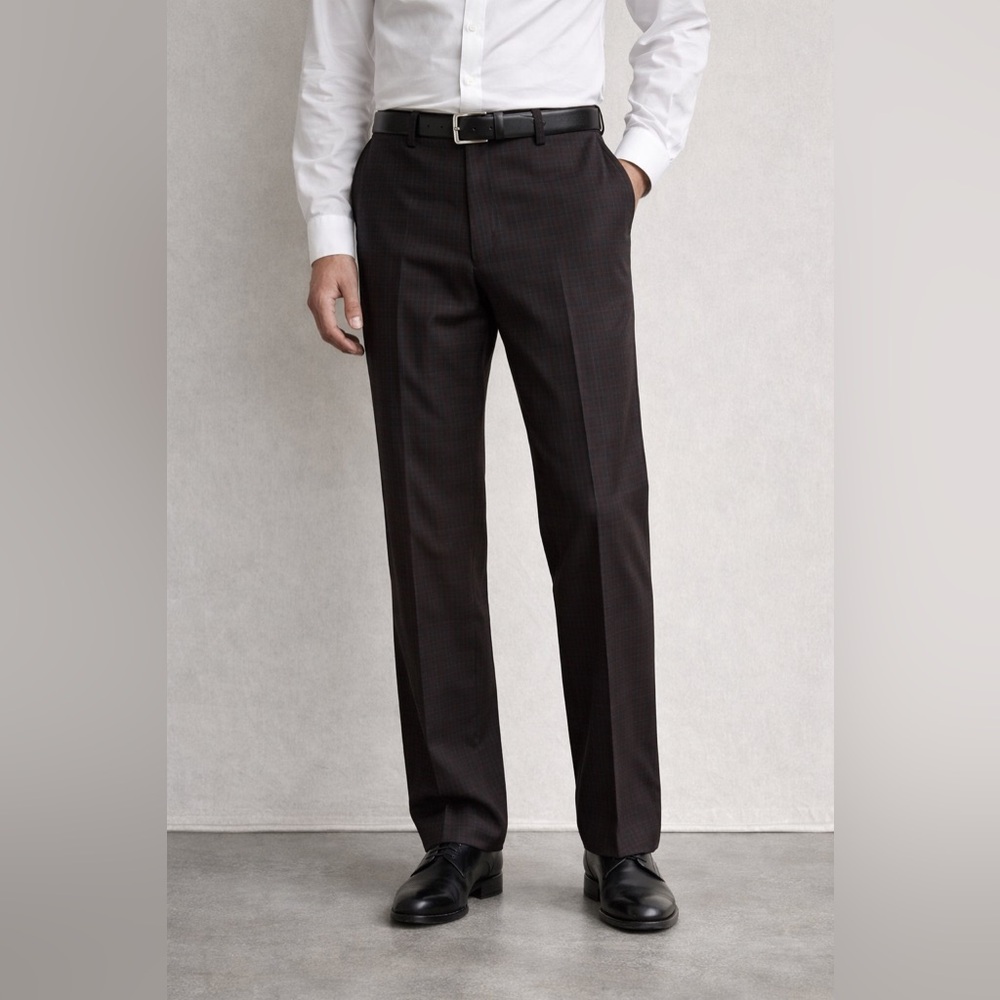 Lauren Ralph Lauren 36W34L Brown Plaid Dress Pants Mens Classic Career Office